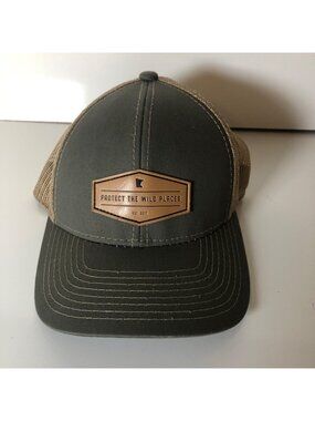 Adventure North Protect The Wild Places Trucker Hat Mesh Back Snap Closure Cap